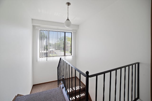 32708 Harper Ave Unit 5, Saint Clair Shores, MI 48082 - stairway with carpet flooring and baseboards