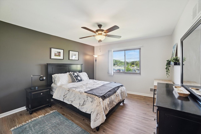 32708 Harper Ave Unit 5, Saint Clair Shores, MI 48082 - bedroom with wood finished floors and ceiling fan