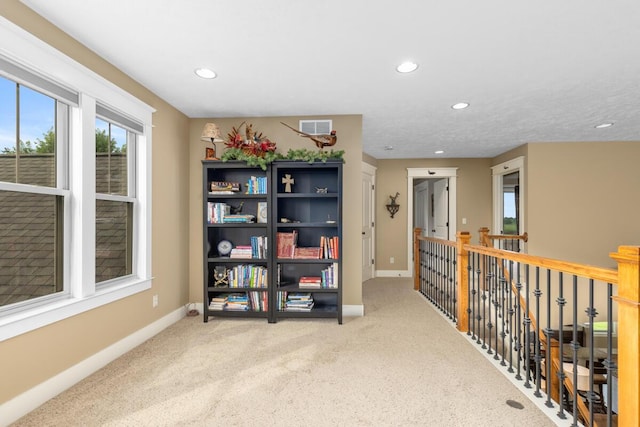 9752 Jackson Rd, Clarksville, MI 48815 - sitting room with carpet and recessed lighting