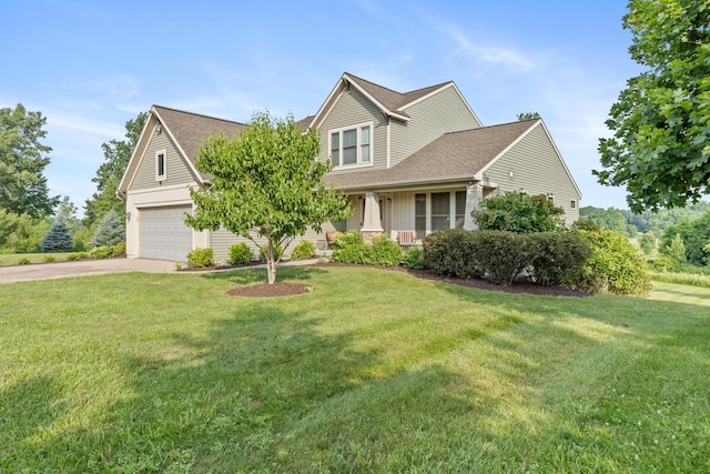 9752 Jackson Rd, Clarksville, MI 48815 - view of property hidden behind natural elements with a shingled roof, a front yard, and driveway