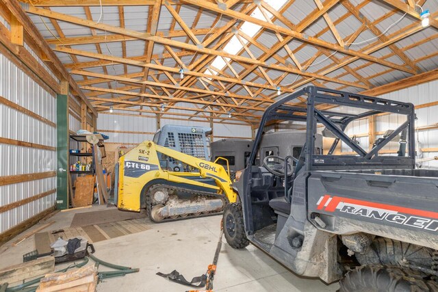 9752 Jackson Rd, Clarksville, MI 48815 - garage with metal wall