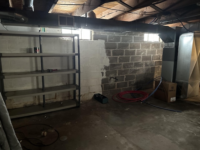 8942 28th Ave, Bitely, MI 49309 - unfinished basement with heating unit