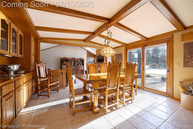1180 Knob Creek Dr, Rochester, MI 48306 - dining area featuring a chandelier and light tile patterned floors
