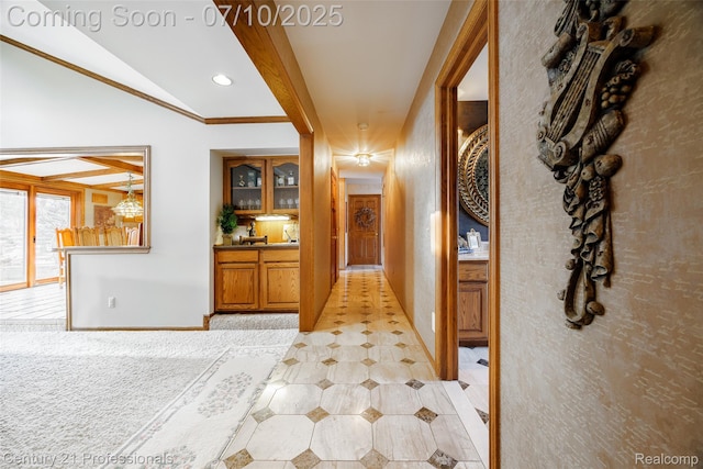 1180 Knob Creek Dr, Rochester, MI 48306 - corridor featuring baseboards and recessed lighting