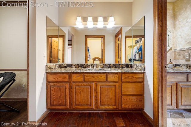 1180 Knob Creek Dr, Rochester, MI 48306 - full bath featuring wood-type flooring and vanity