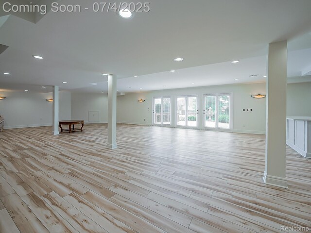 926 Majestic, Rochester Hills, MI 48306 - basement with light wood-type flooring, recessed lighting, and billiards table