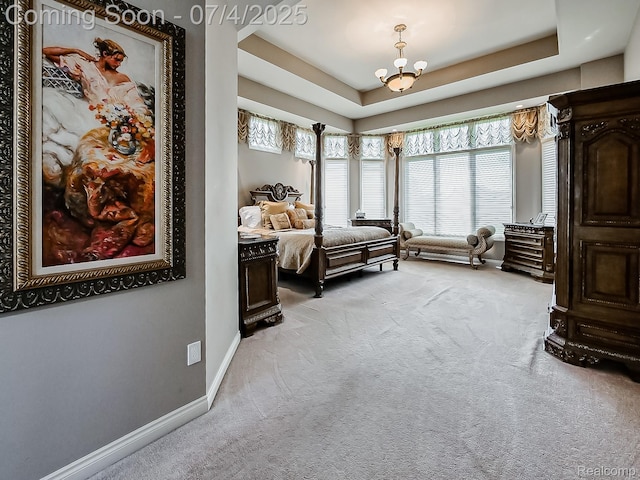 926 Majestic, Rochester Hills, MI 48306 - bedroom with light carpet and a chandelier