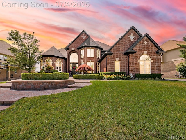 926 Majestic, Rochester Hills, MI 48306 - french country home with brick siding and a front yard