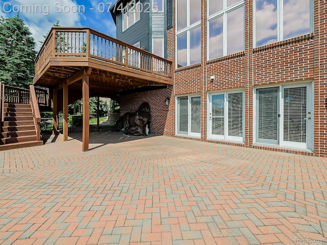 926 Majestic, Rochester Hills, MI 48306 - view of patio featuring a deck and stairs