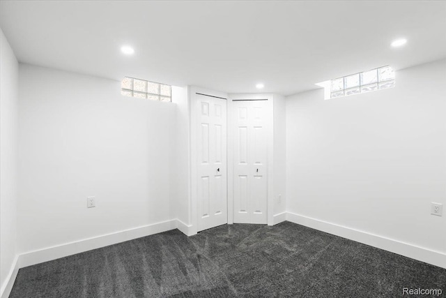 22266 E Schafer St, Clinton Township, MI 48035 - basement featuring dark colored carpet, recessed lighting, and plenty of natural light