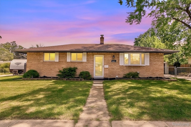 22266 E Schafer St, Clinton Township, MI 48035 - view of front of home featuring a chimney and brick siding