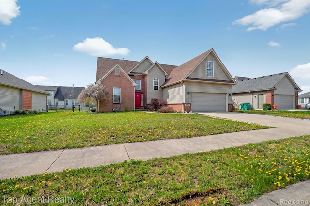 34658 Pine Vly, Richmond, MI 48062 - traditional-style house featuring brick siding, concrete driveway, and a garage
