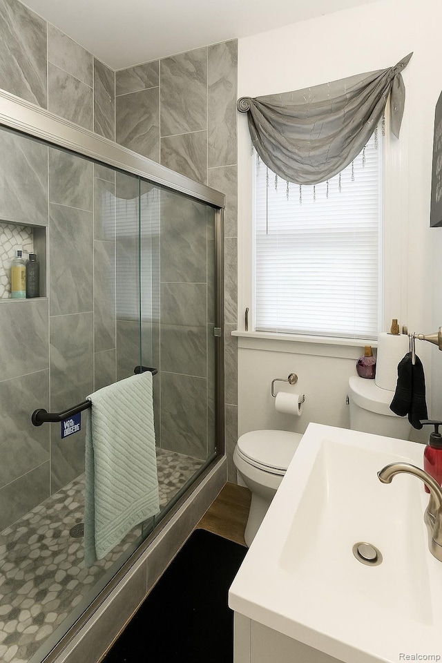 13516 Mansfield St, Detroit, MI 48227 - bathroom featuring a shower stall and plenty of natural light