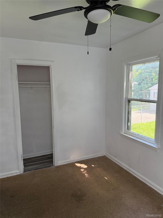 18824 Helen St, Detroit, MI 48234 - unfurnished bedroom featuring carpet, a closet, and ceiling fan