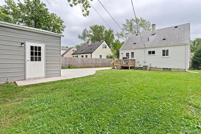23631 Beverly St, Saint Clair Shores, MI 48082 - view of yard featuring a deck and a patio area