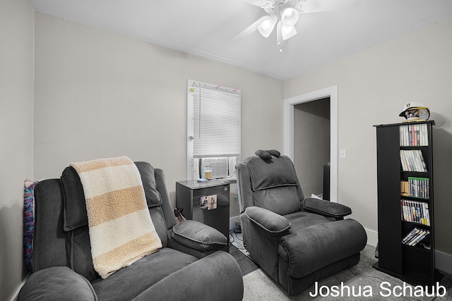 908 Chatham St NW, Grand Rapids, MI 49504 - sitting room featuring a ceiling fan and carpet
