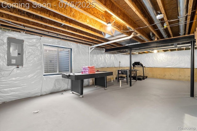 21422 Navarra Dr, South Lyon, MI 48178 - unfinished below grade area with electric panel
