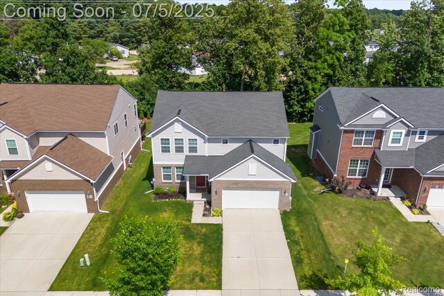21422 Navarra Dr, South Lyon, MI 48178 - aerial perspective of suburban area