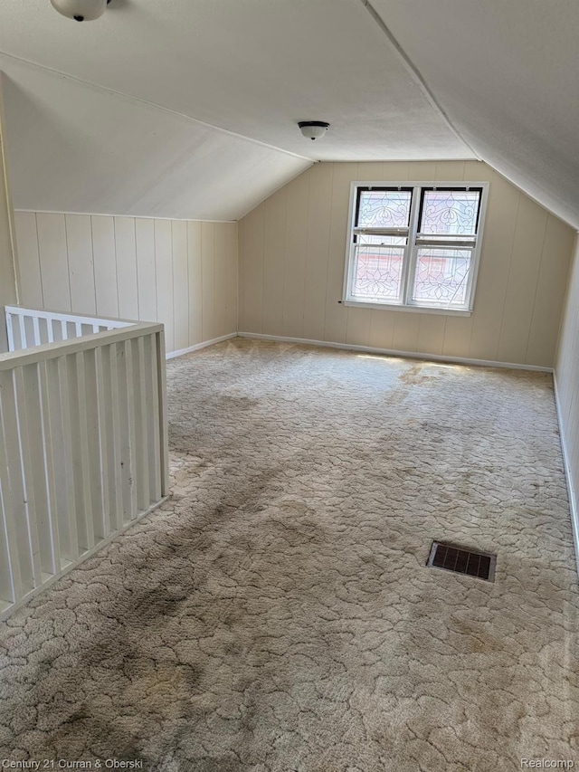 10056 Garfield, Redford, MI 48239 - additional living space featuring vaulted ceiling and carpet flooring