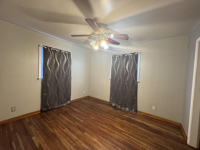 3355 Lyndon Ave, Flint, MI 48504 - unfurnished room with wood finished floors and a ceiling fan