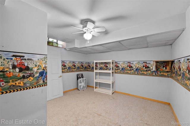 51992 Boland Rd, Chesterfield, MI 48047 - unfurnished bedroom featuring carpet and a ceiling fan