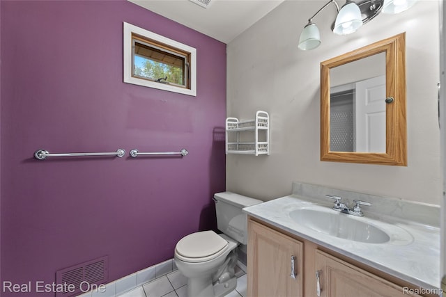 51992 Boland Rd, Chesterfield, MI 48047 - half bathroom with vanity and tile patterned floors