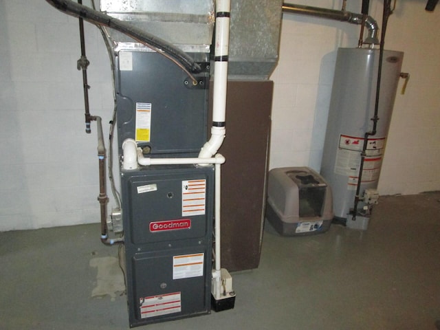 3341 Circle Dr, Saint Joseph, MI 49085 - utility room with gas water heater and heating unit