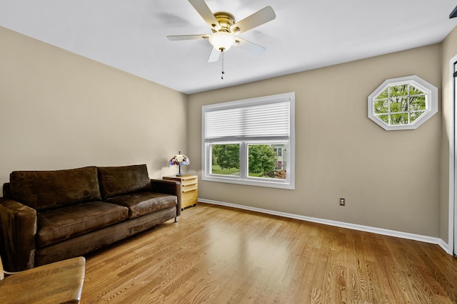 1015 Pointe Place Blvd, Rochester, MI 48307 - living room with a ceiling fan and wood finished floors