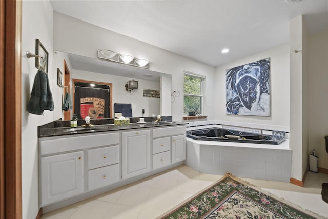 8395 Dalton Rd, Onsted, MI 49265 - full bath with double vanity and a bath