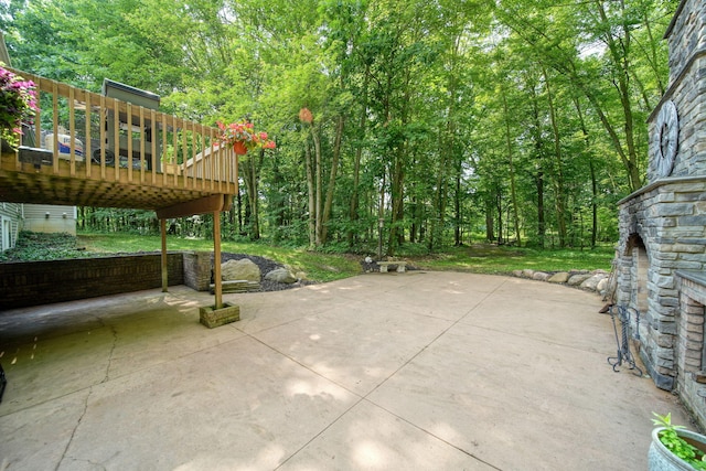 8395 Dalton Rd, Onsted, MI 49265 - view of patio with a deck