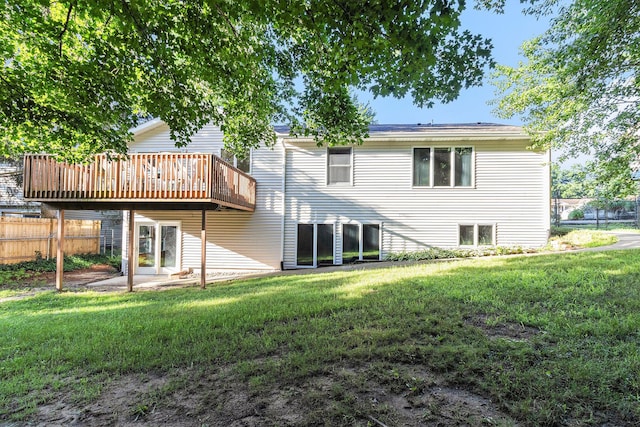 2240 Quincy Ave, Portage, MI 49024 - rear view of property with a wooden deck