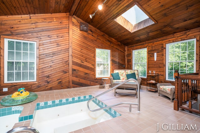1214 Euna Vista Dr, Holland, MI 49423 - view of swimming pool with a skylight