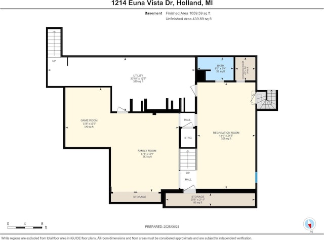 1214 Euna Vista Dr, Holland, MI 49423 - view of home floor plan