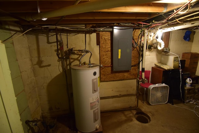 325 Dallas St, Colon, MI 49040 - unfinished basement with electric panel and water heater