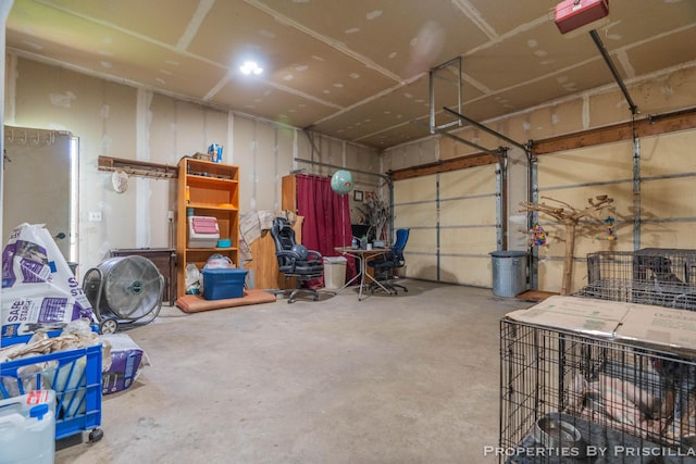 9265 Mulliken Rd, Mulliken, MI 48861 - garage with a garage door opener