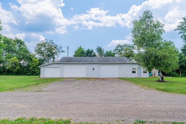 9265 Mulliken Rd, Mulliken, MI 48861 - detached garage featuring dirt driveway