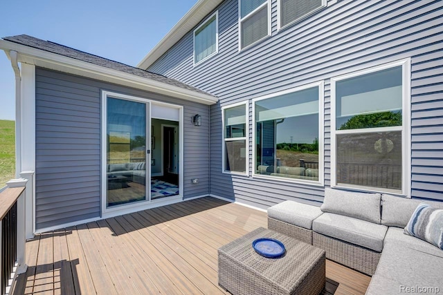2348 Provencal Dr, Bloomfield Hills, MI 48382 - wooden deck featuring an outdoor living space