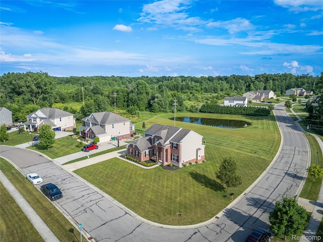 6119 Amber Ln, Grand Blanc, MI 48439 - aerial view of a forest and a large body of water