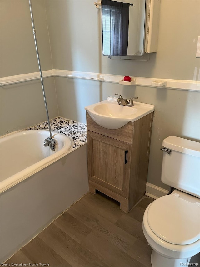 15251 Maplewood Ave, Eastpointe, MI 48021 - bathroom featuring vanity, wood finished floors, and shower / washtub combination