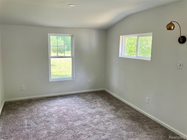 8027 Lakeshore Rd, Lexington, MI 48450 - carpeted spare room with lofted ceiling and baseboards