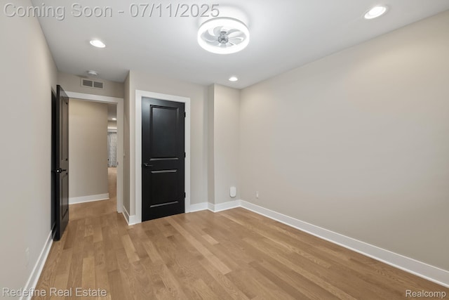 722 E Parent Ave, Royal Oak, MI 48067 - unfurnished bedroom featuring light wood finished floors and recessed lighting