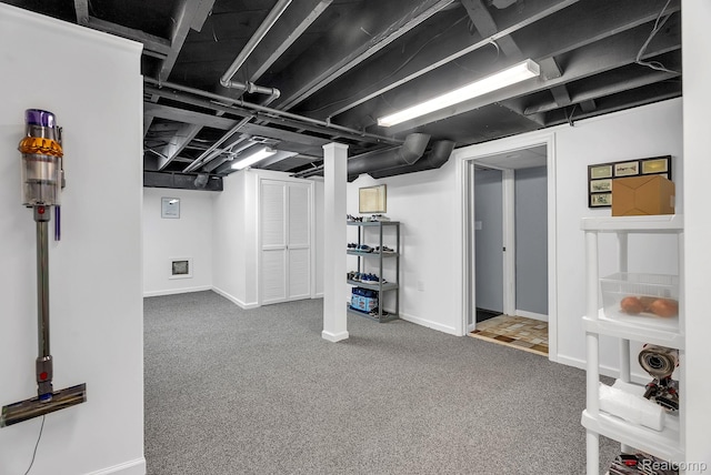 648 S Highland St, Dearborn, MI 48124 - finished below grade area with carpet floors and baseboards