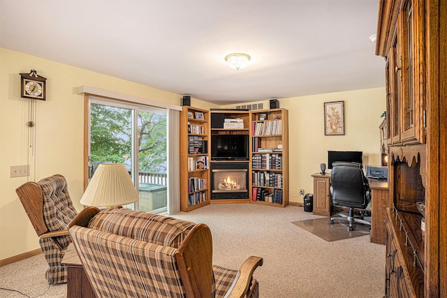 15891 Lakeview Dr, Buchanan, MI 49107 - carpeted home office featuring baseboards
