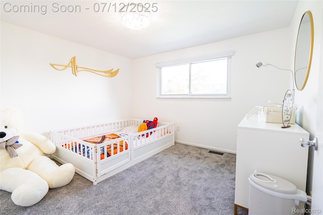 42331 Beacontree Ct, Northville, MI 48168 - carpeted bedroom featuring a crib and baseboards