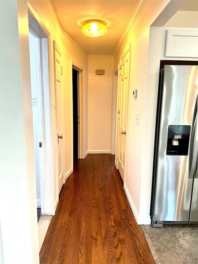20979 Audette St, Dearborn, MI 48124 - hall with dark wood-style flooring and baseboards