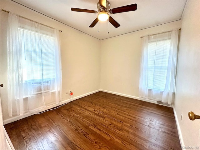 20979 Audette St, Dearborn, MI 48124 - unfurnished room with healthy amount of natural light, wood finished floors, and a ceiling fan