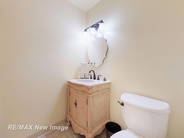 3200 Setting Sun Blvd, Saginaw, MI 48603 - half bathroom featuring vanity and tile patterned flooring