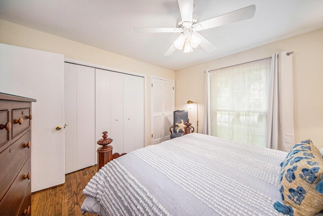 1507 Dicken Dr, Ann Arbor, MI 48103 - bedroom featuring wood finished floors and a ceiling fan