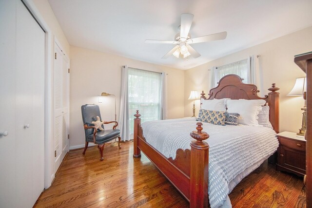1507 Dicken Dr, Ann Arbor, MI 48103 - bedroom with multiple windows, wood finished floors, and a closet