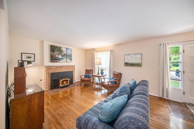 1507 Dicken Dr, Ann Arbor, MI 48103 - living area featuring wood finished floors and a fireplace